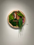 "To nature, I aspire" - Circular Collage Custom Moss Frame